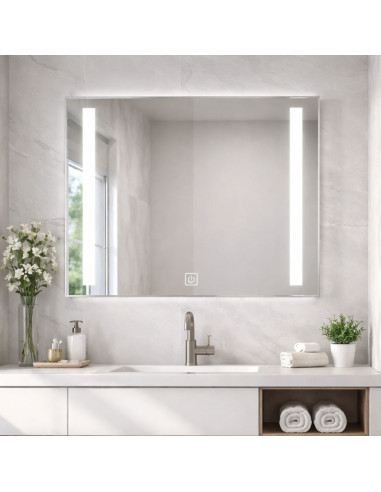 Espejo Led Táctil Horizontal 80x60 Luz Fría